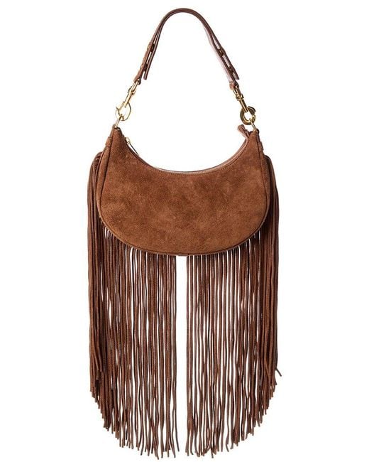 Céline Brown Ava Medium Suede Hobo Bag
