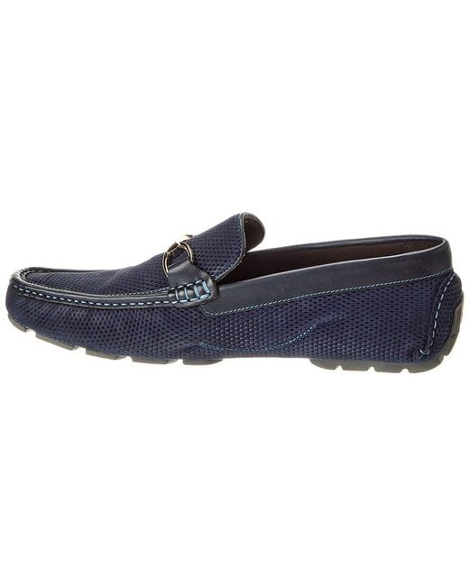 Donald J Pliner Blue Dorion Leather Loafer for men