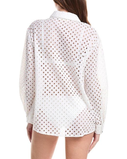 Ramy Brook White Exclusive Gary Knit Top