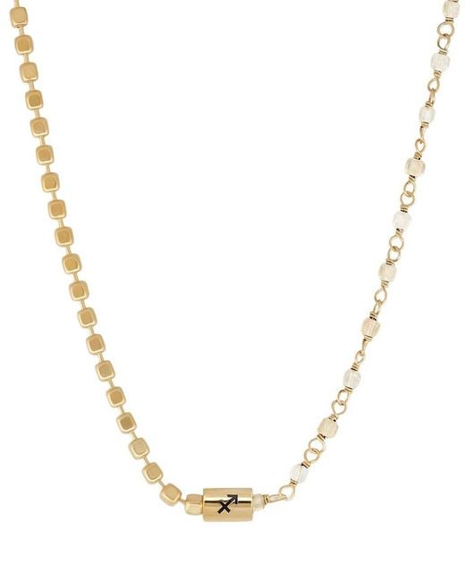 Karma and Luck Metallic Plated Citrine Beaded Necklace