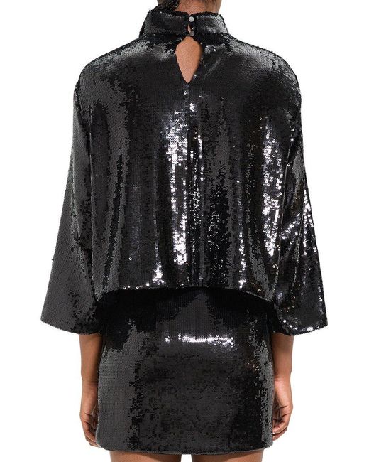 Theory Black Roll Neck Top