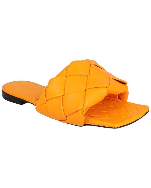 Bottega Veneta Yellow Lambskin Leather Lido Sandal (Authentic Pre-Loved)