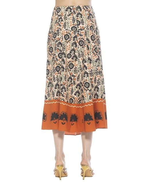 Alexia Admor White Hadley Midi Skirt