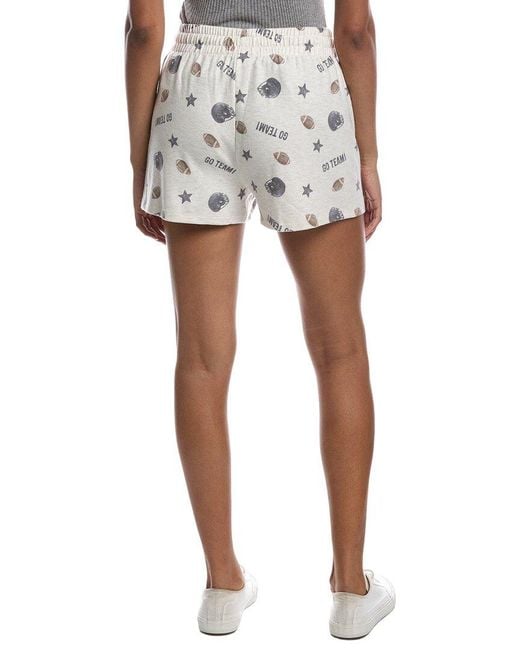 Z Supply White Sporty Football Star Short