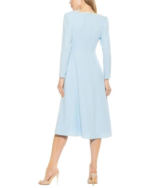 Alexia Admor Blue Zenaida Fit And Flare Dress