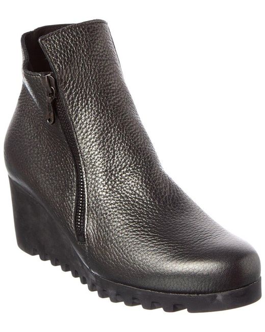 Arche Black Laelem Leather Wedge Bootie