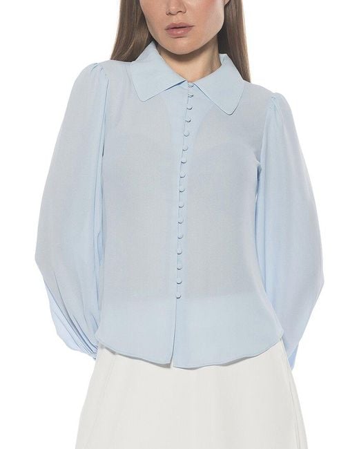 Alexia Admor Blue Rah Blouse
