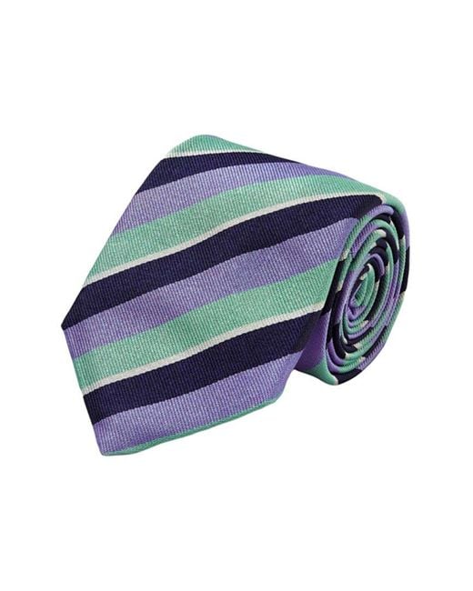 Charles Tyrwhitt Blue Reppe Stripe English Luxury Silk Tie for men