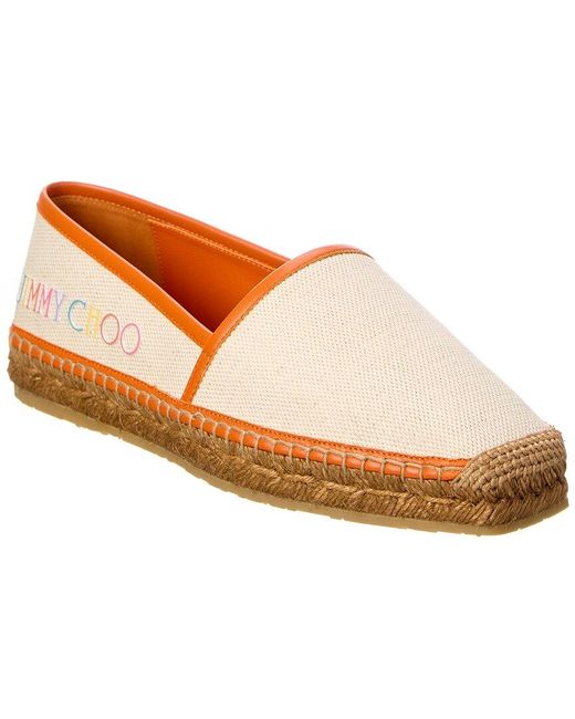 jimmy choo dru embellished woven espadrilles