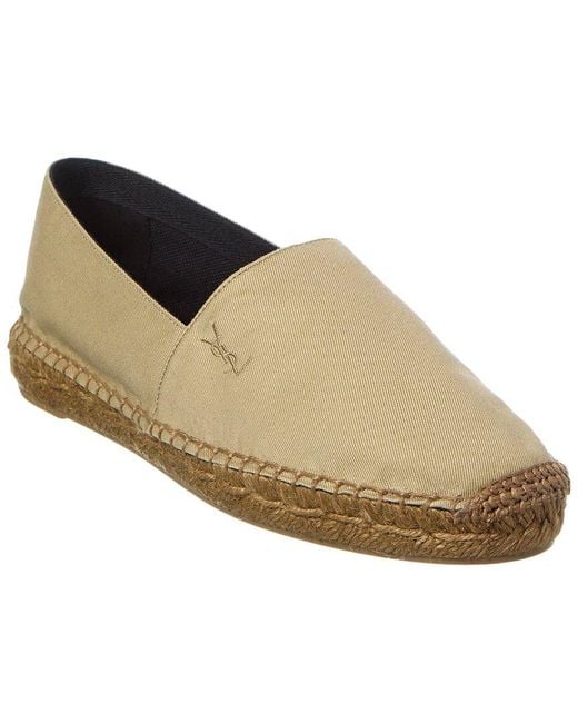 Saint Laurent White Gabardine Espadrille