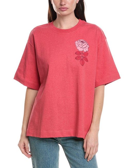 Marimekko Red Risut Vihkiruusu Placement T-shirt