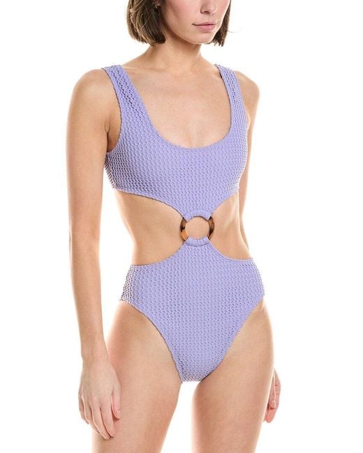 Montce Blue Crocheted Ky One-Piece