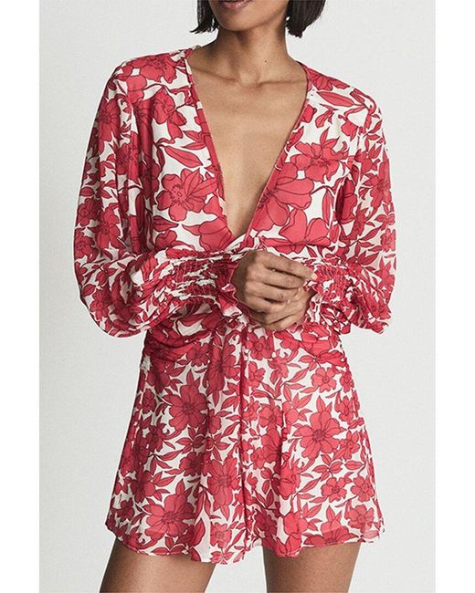 Reiss Red Summer Playsuit