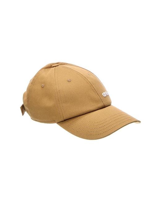Off-White c/o Virgil Abloh Natural Oil Drill 3D Logo Bookish Baseball Cap for men