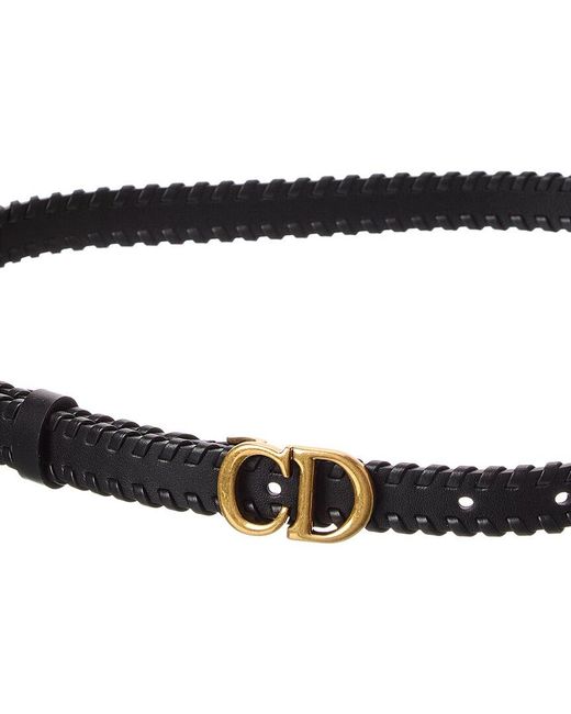 Dior Black Saddle Leather Belt