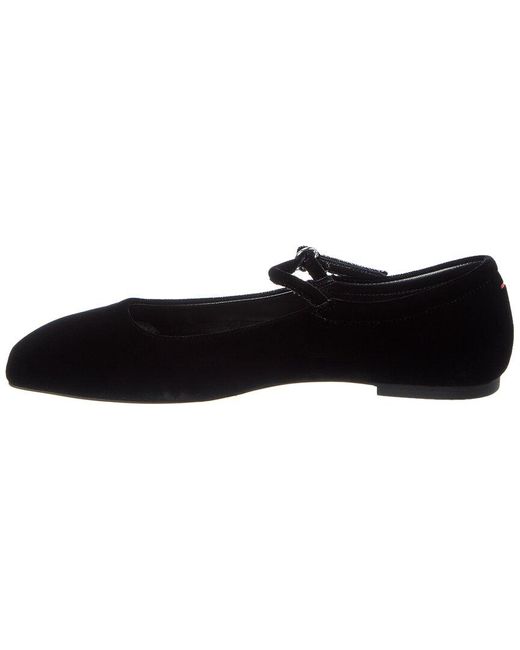 Aeyde Black Uma Velvet Flat
