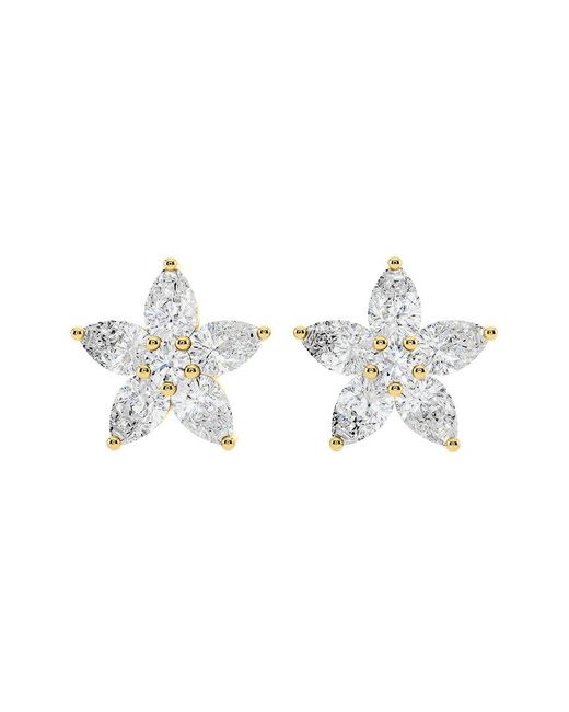Sabrina Designs Lab Grown Diamonds White 14K 2.05 Ct. Tw. Lab-Grown Diamond Floral Earring