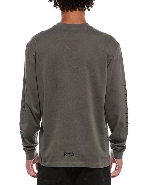 RTA Gray Lawrence Long Sleeve T-Shirt for men