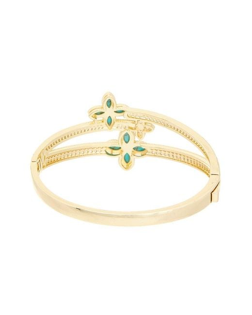 Juvell White Cz 18K Plated Bangle Bracelet