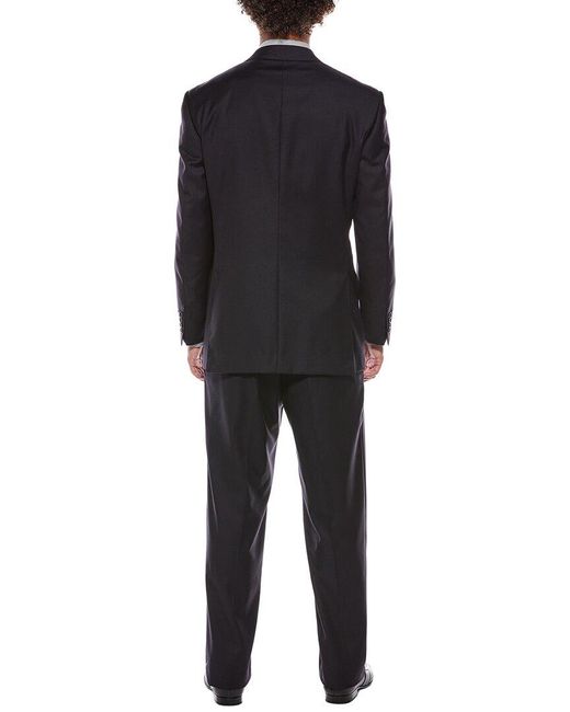 Canali Black 2Pc Wool Suit for men