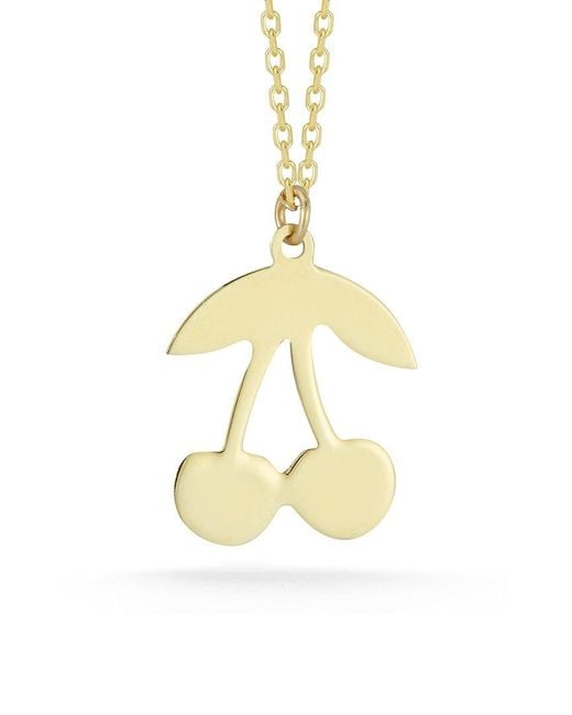 Ember Fine Jewelry Metallic 14k Cherry Necklace
