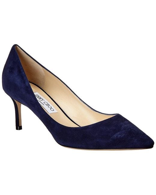 Jimmy Choo Romy 60 Suede Pump in Blue | Lyst