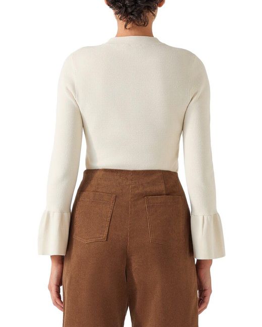 L.K.Bennett Natural Tabatha Sculptured Top