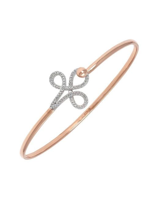 Diamond Select Cuts Metallic 0.05 Ct. Tw. Diamond Bangle
