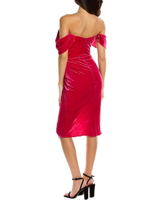 Black by Bariano Red Zoe Midi Dress