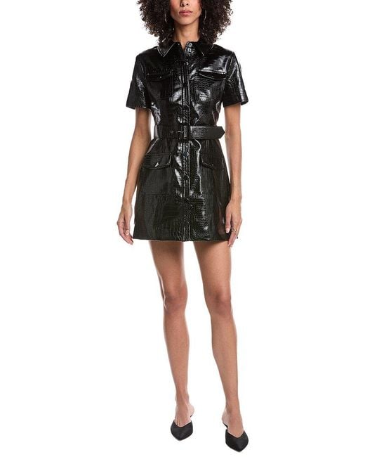 Toccin Black Lydia Snap Front Shirtdress