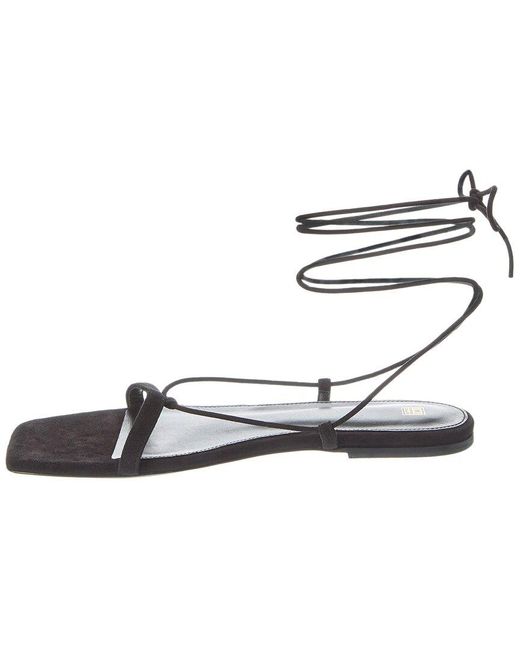 Totême  Metallic Tie-fastening Suede Sandal