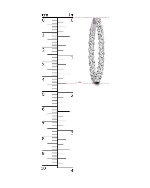 Diana M White Diana M. Fine Jewelry 14k 10.00 Ct. Tw. Lab Grown Diamond Hoops