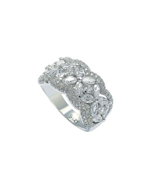 Suzy Levian CZ Jewelry Multicolor Suzy Levian Silver Cz Ring