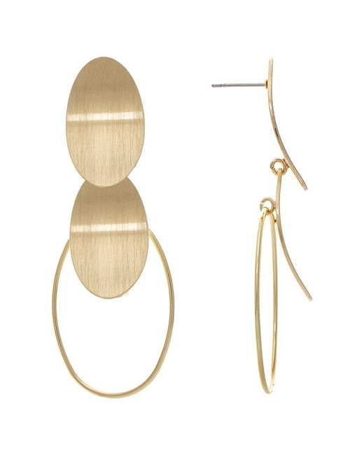 Rivka Friedman Metallic 18k Plated Dangle Earrings