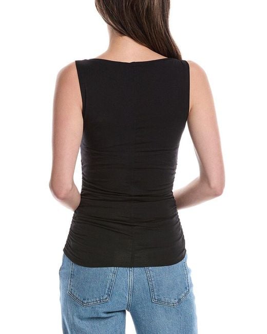 Rag & Bone Black Luca Shirred Tank