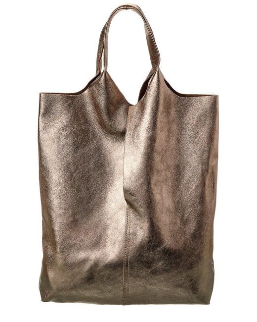 Italian Leather Shoulder Bag in Brown Lyst