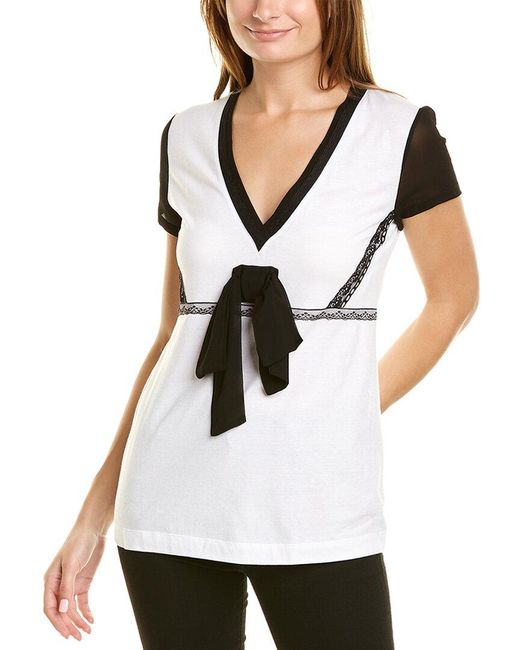 Twinset White V-Neck T-Shirt