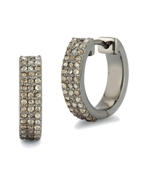 Banji Jewelry Metallic Silver 0.57 Ct. Tw. Diamond Earrings