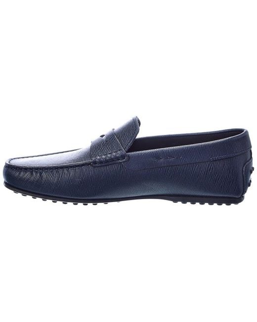 Tod's Blue City Gommino Leather Loafer for men