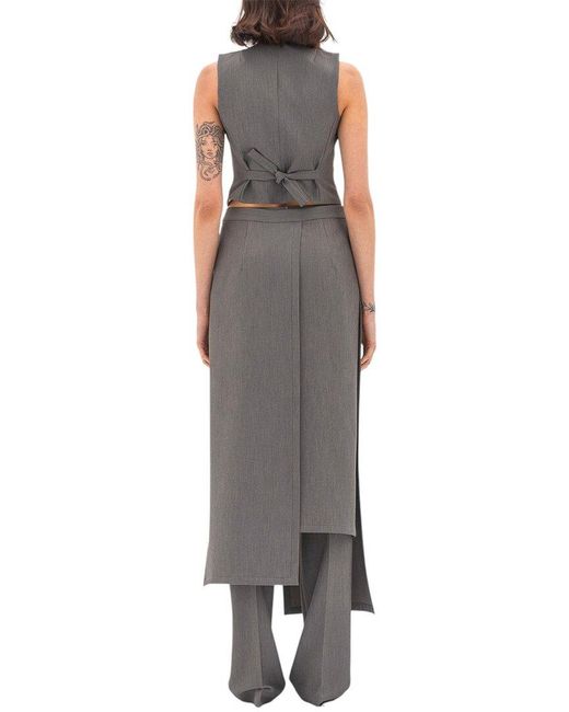 BGL Gray 3pc Vest, Pant, & Skirt Set