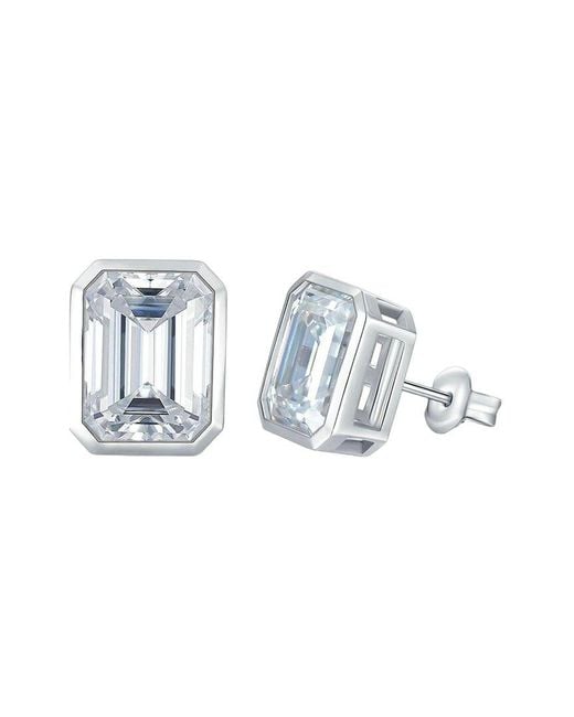 Donatello Gian White Emerald Stud Earrings