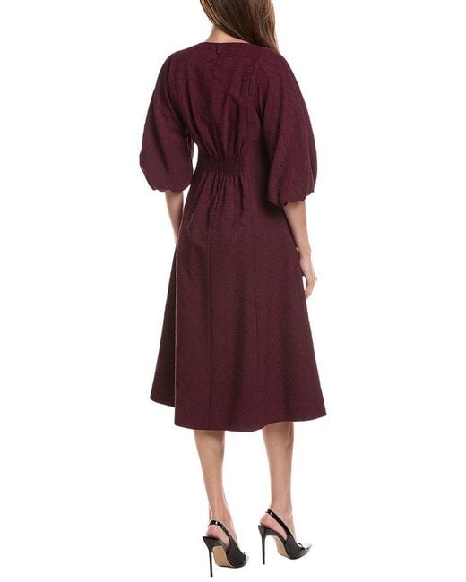 Lafayette 148 New York Red A-Line Dress