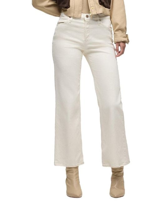 Hudson Natural Rosie High-Rise Wide Leg Ankle Jean