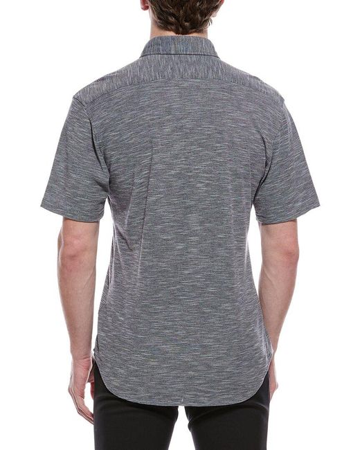 Tailorbyrd Gray Slub Pique Shirt for men