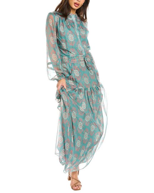 Eywasouls Malibu Leatitia Maxi Dress in Blue Lyst