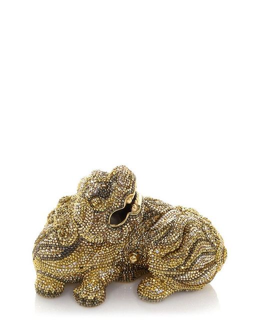 Judith Leiber Natural Foo Dog Clutch