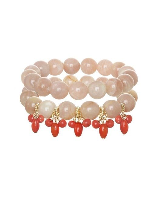 Rachel Reinhardt Jewelry White Gemstone Cluster Stretch Bracelet