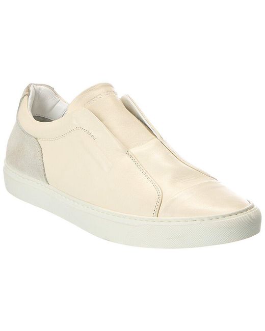 Harry's Of London Natural Aaron Leather & Suede Sneaker for men
