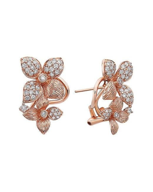 Effy Pink 14k Rose Gold 0.68 Ct. Tw. Diamond Earrings
