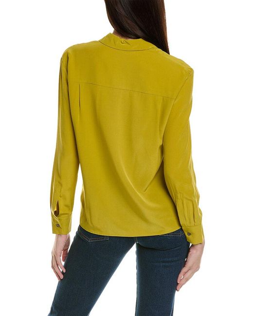 Max Mara Yellow S Norma Silk Shirt
